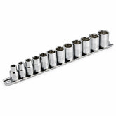 12 Piece 3/8 in. Dr. Metric 6 Point Socket Set