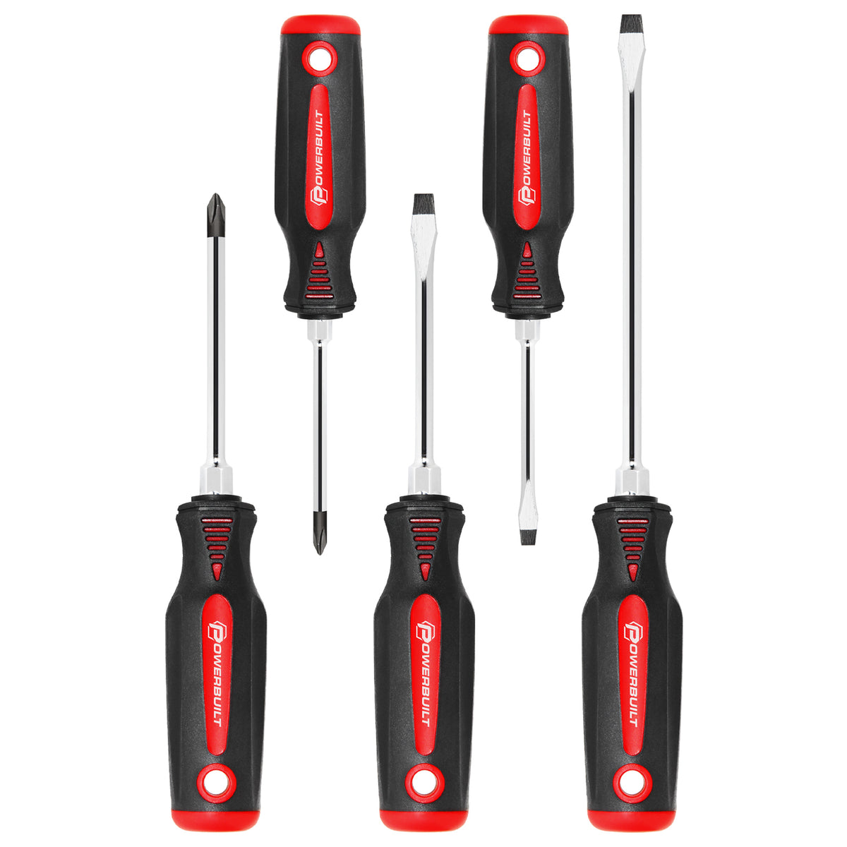 5 Piece Cushion Grip Screwdriver Set