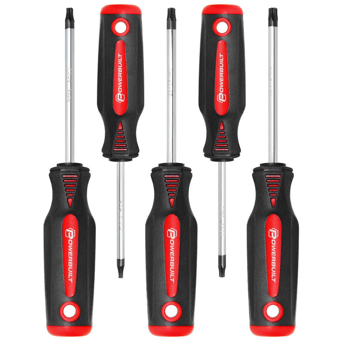 5 Piece Star Driver Set with Double Injection Handles