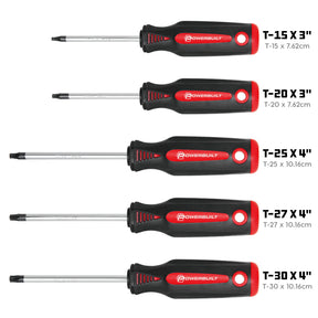 5 Piece Star Driver Set with Double Injection Handles