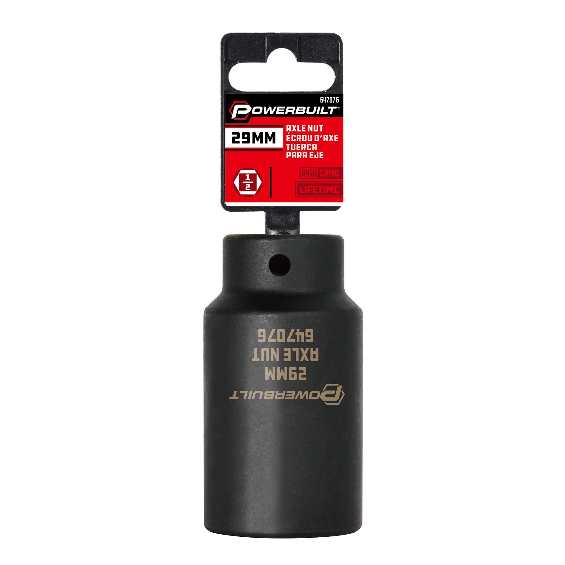 1/2 Inch Drive by 29 MM Axle Nut Socket