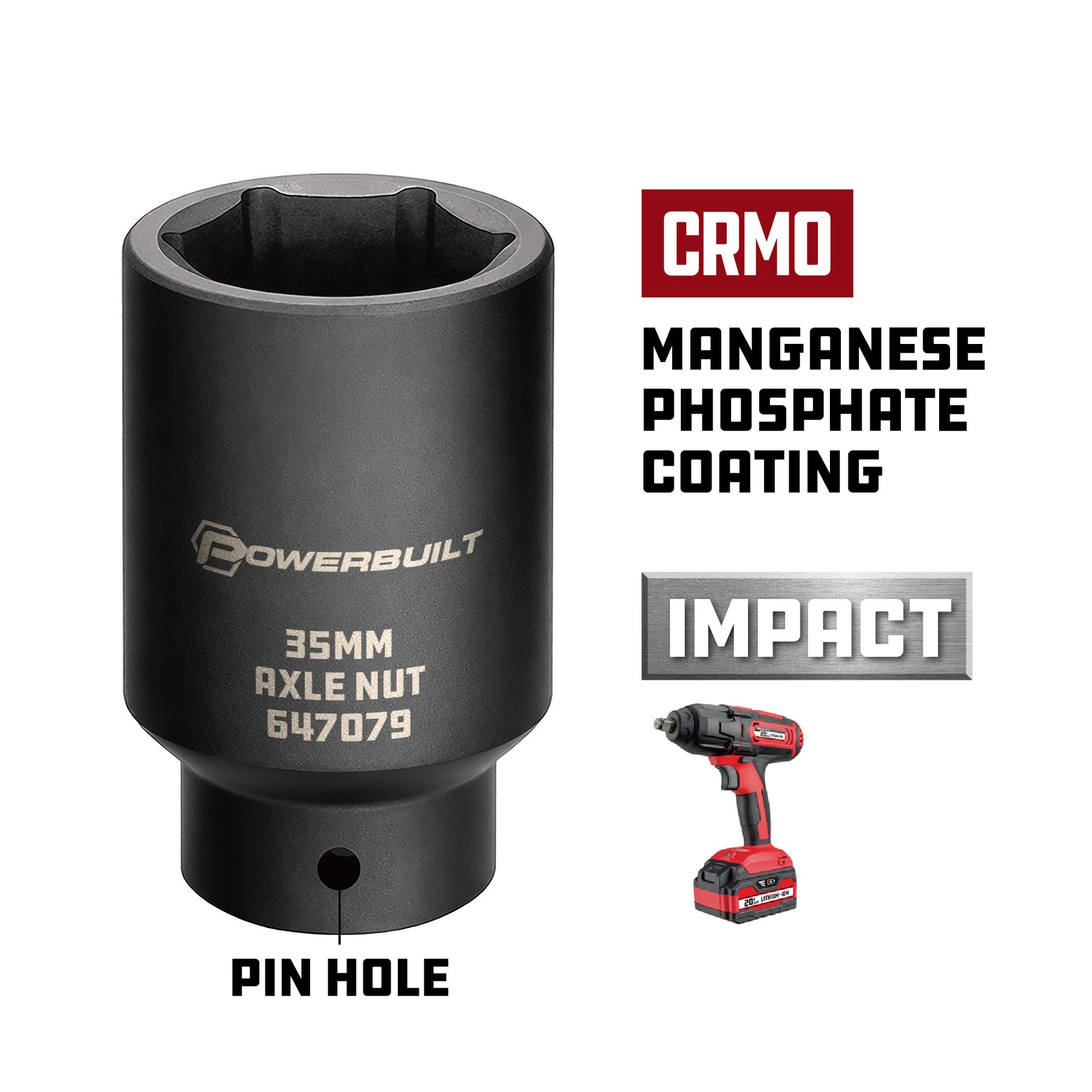 1/2 in. Dr. 35mm Axle Nut Socket