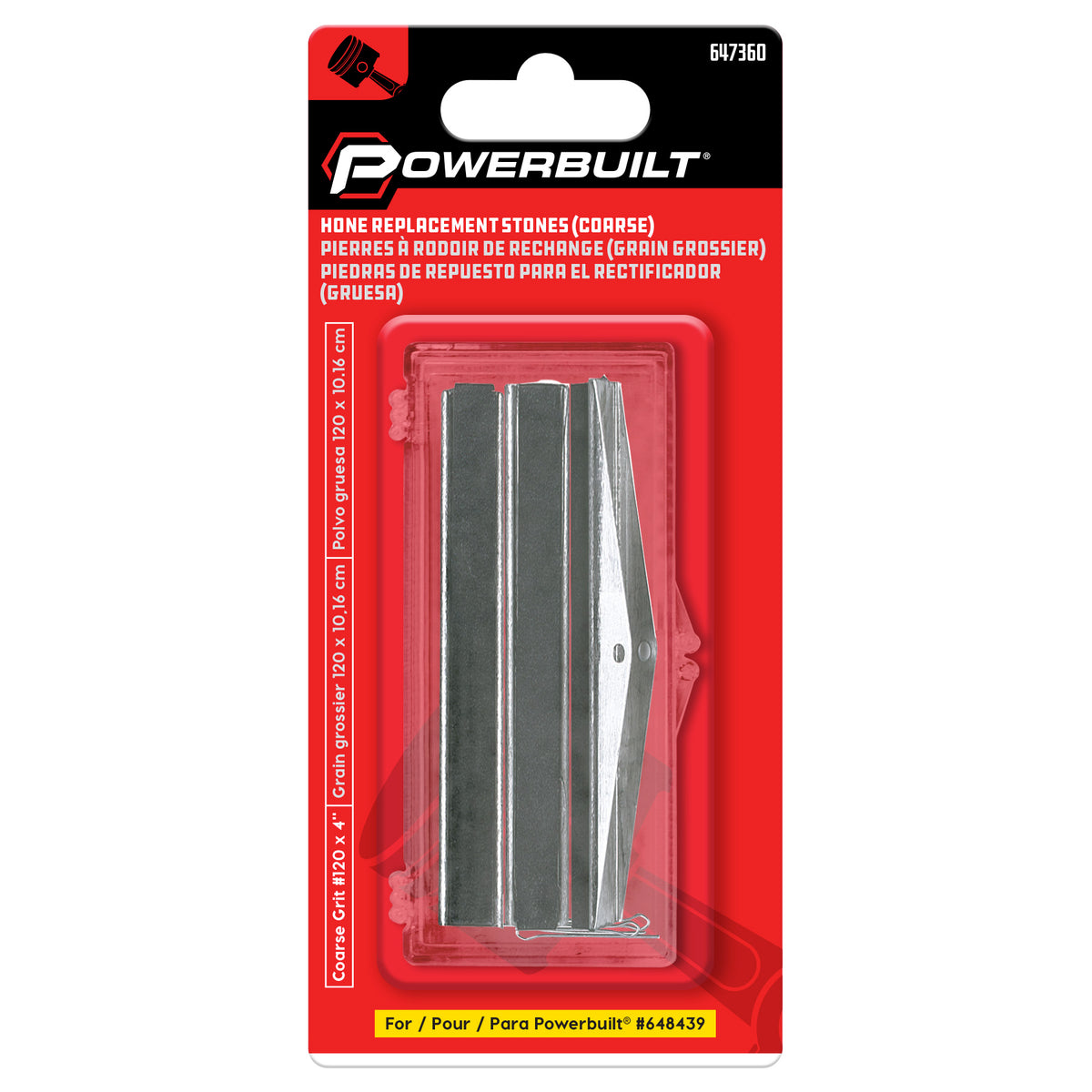 3 Piece 4 in. Cylinder Hone Stones (Coarse Grit #120)