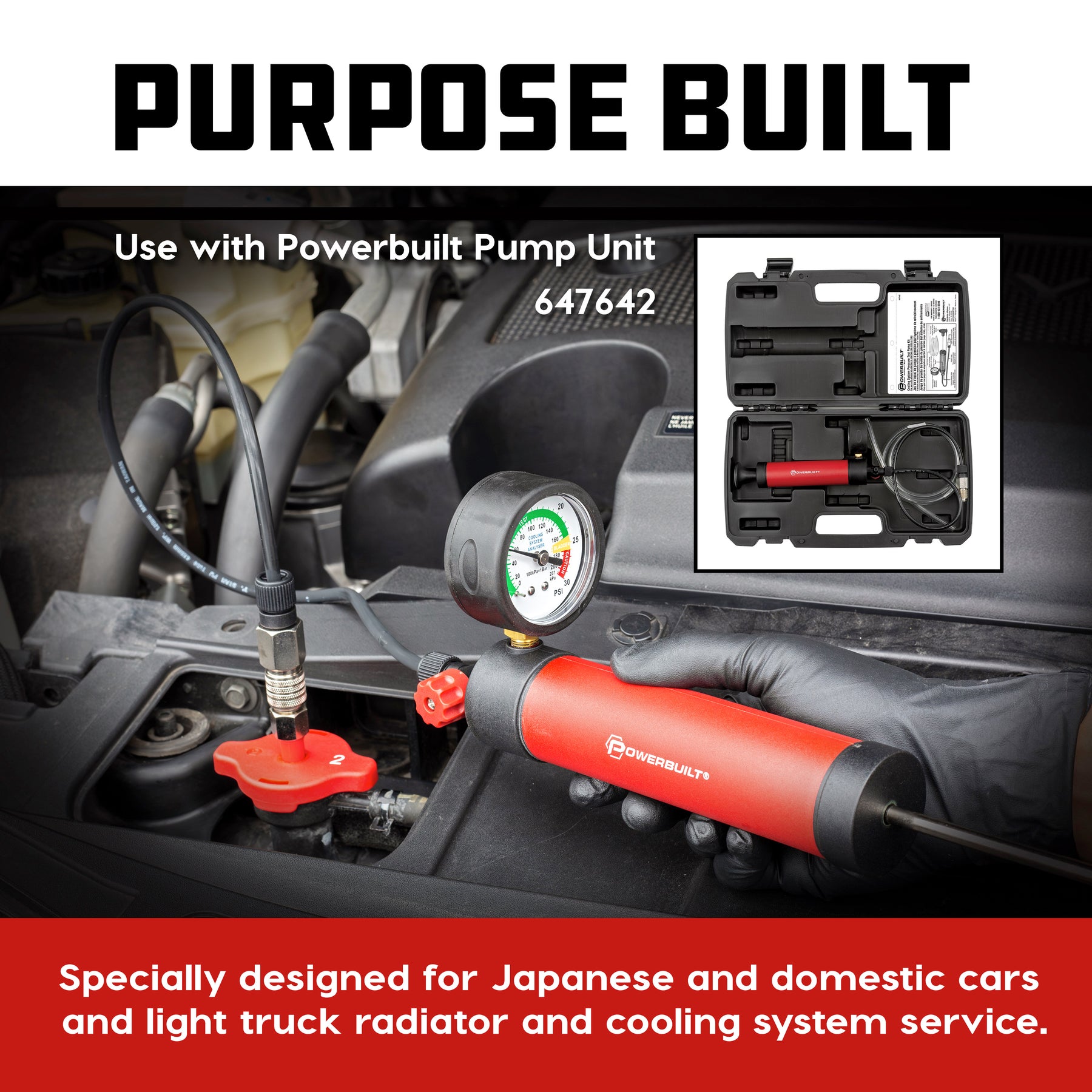 Cooling System Pressure Tester Adapter Kit Asia and US Vehicles