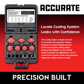 Cooling System Pressure Tester Adapter Kit Asia and US Vehicles