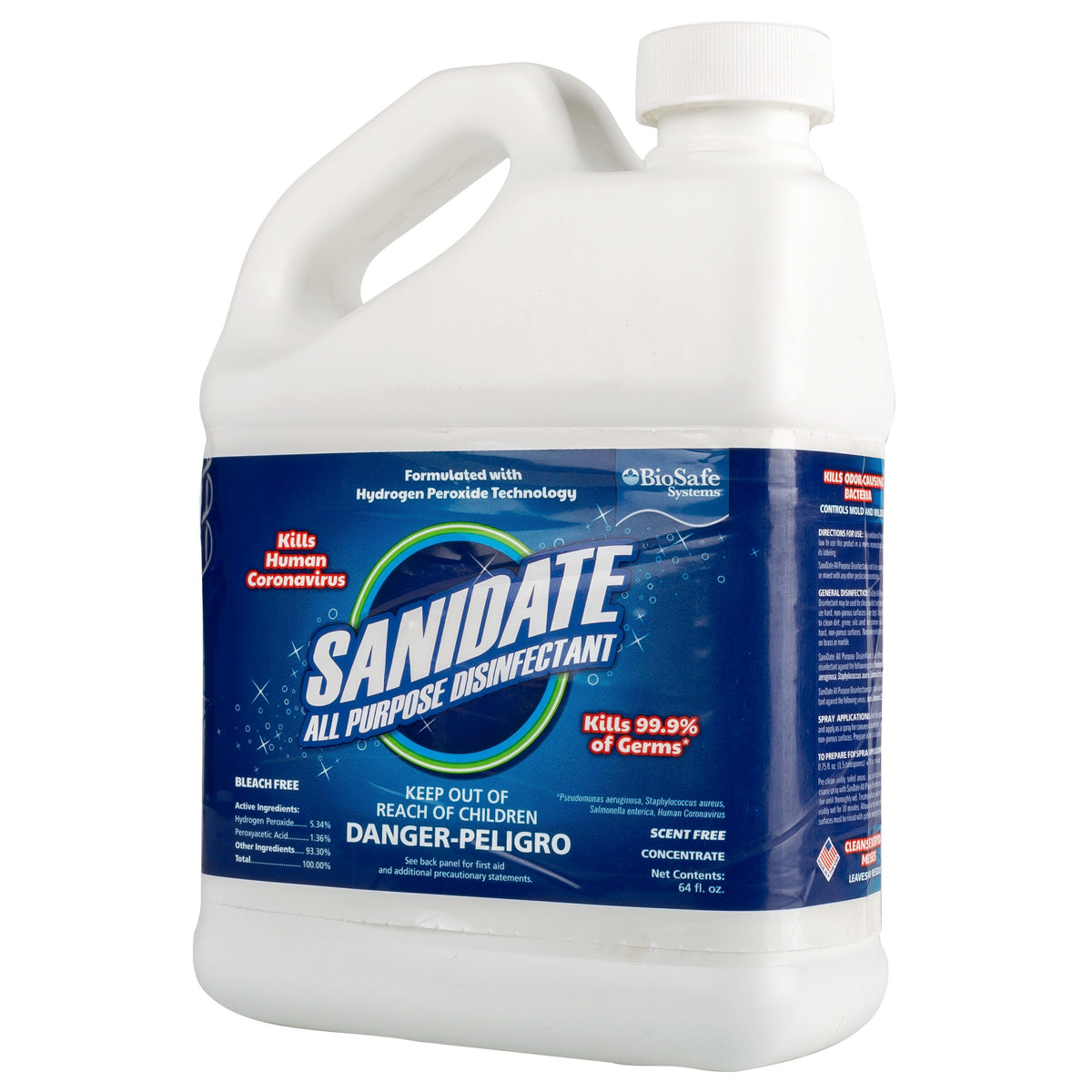 Sanidate Disinfectant Solution For Saniflow Device (64Oz)