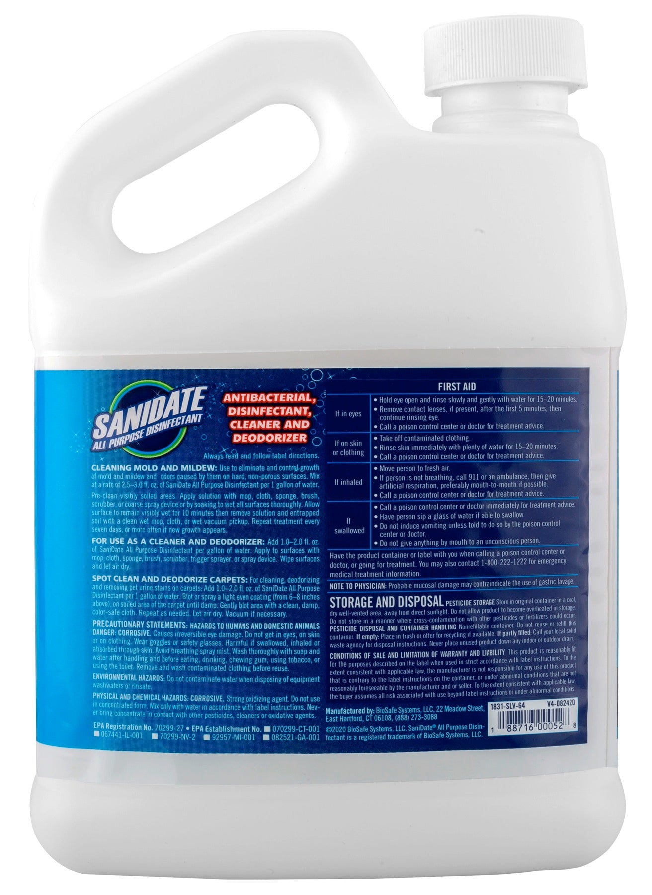 Sanidate Disinfectant Solution For Saniflow Device (64Oz)