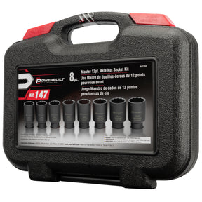8 Piece 1/2 in. Drive 12 Point Metric Axle Nut Socket Set