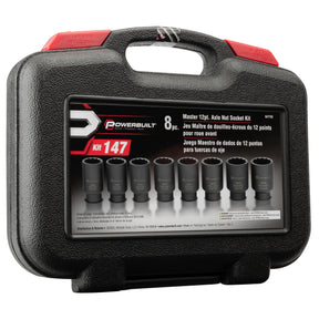 8 Piece 1/2 in. Drive 12 Point Metric Axle Nut Socket Set