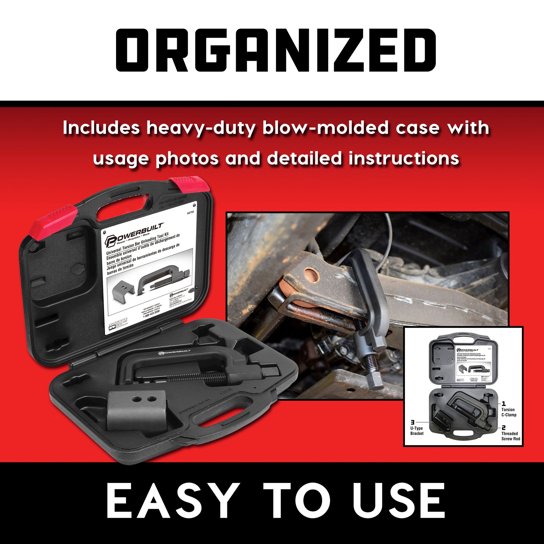 Universal Torsion Bar Unloading Tool Kit