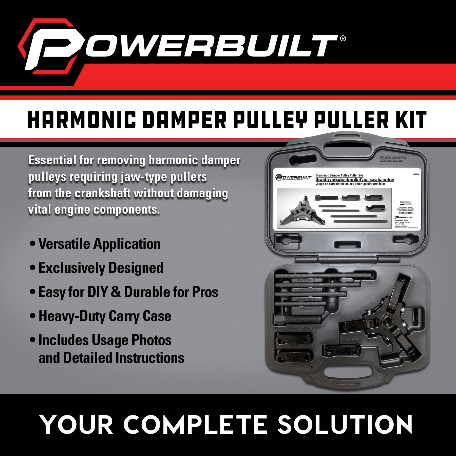 Harmonic Damper Pulley Puller Kit