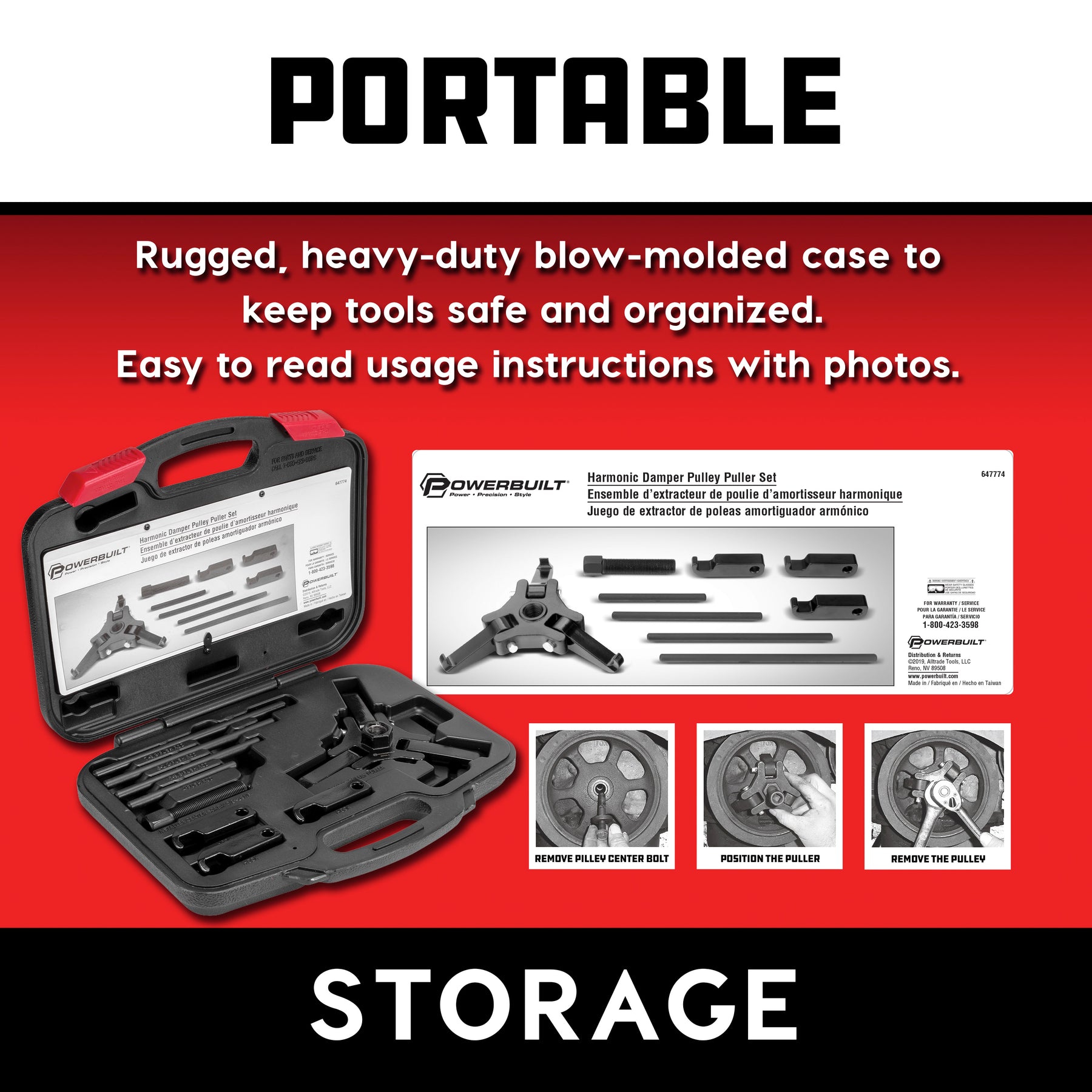 Harmonic Damper Pulley Puller Kit