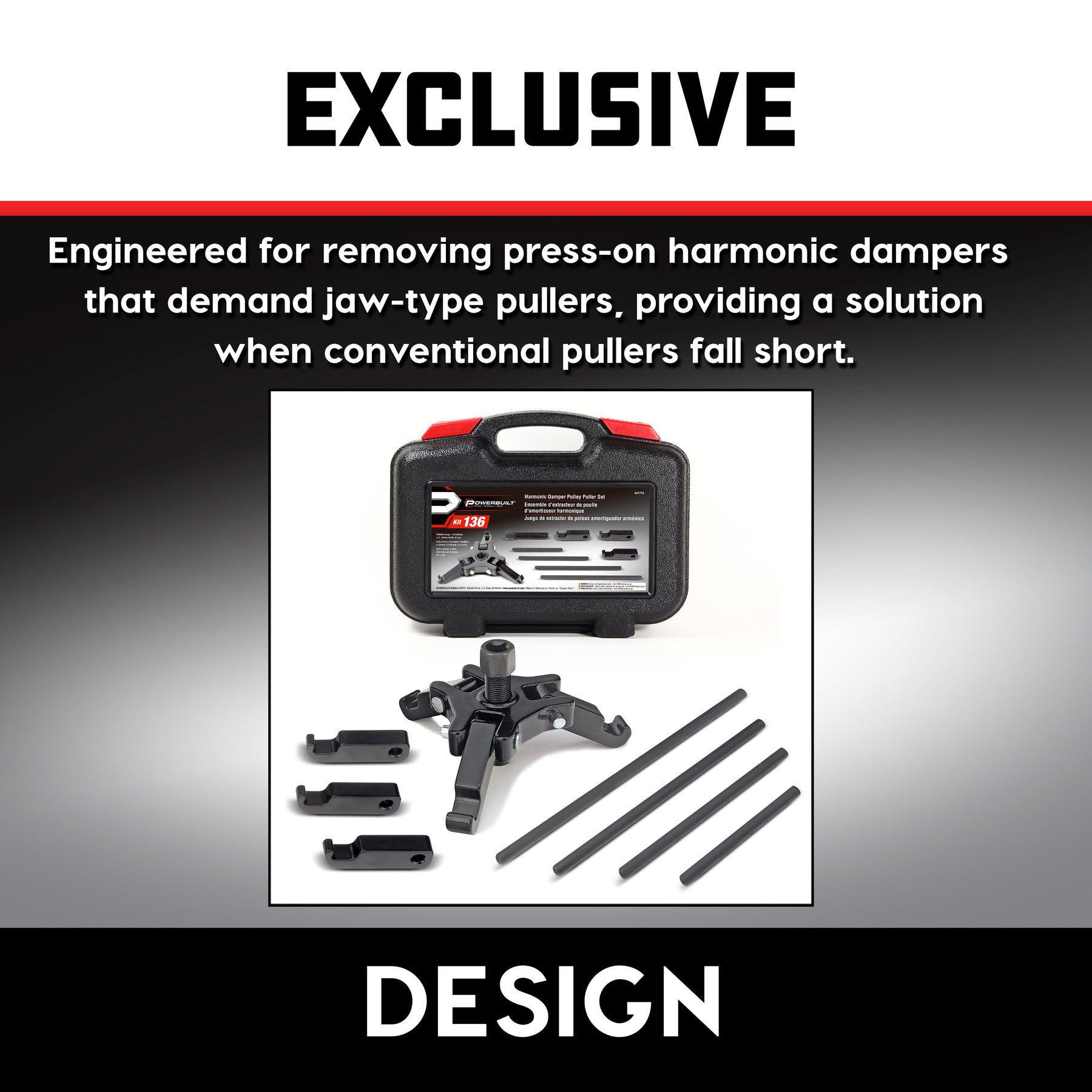 Harmonic Damper Pulley Puller Kit