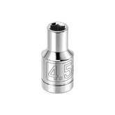 1/4 Inch Drive x 4.5 MM 6 Point Shallow Socket