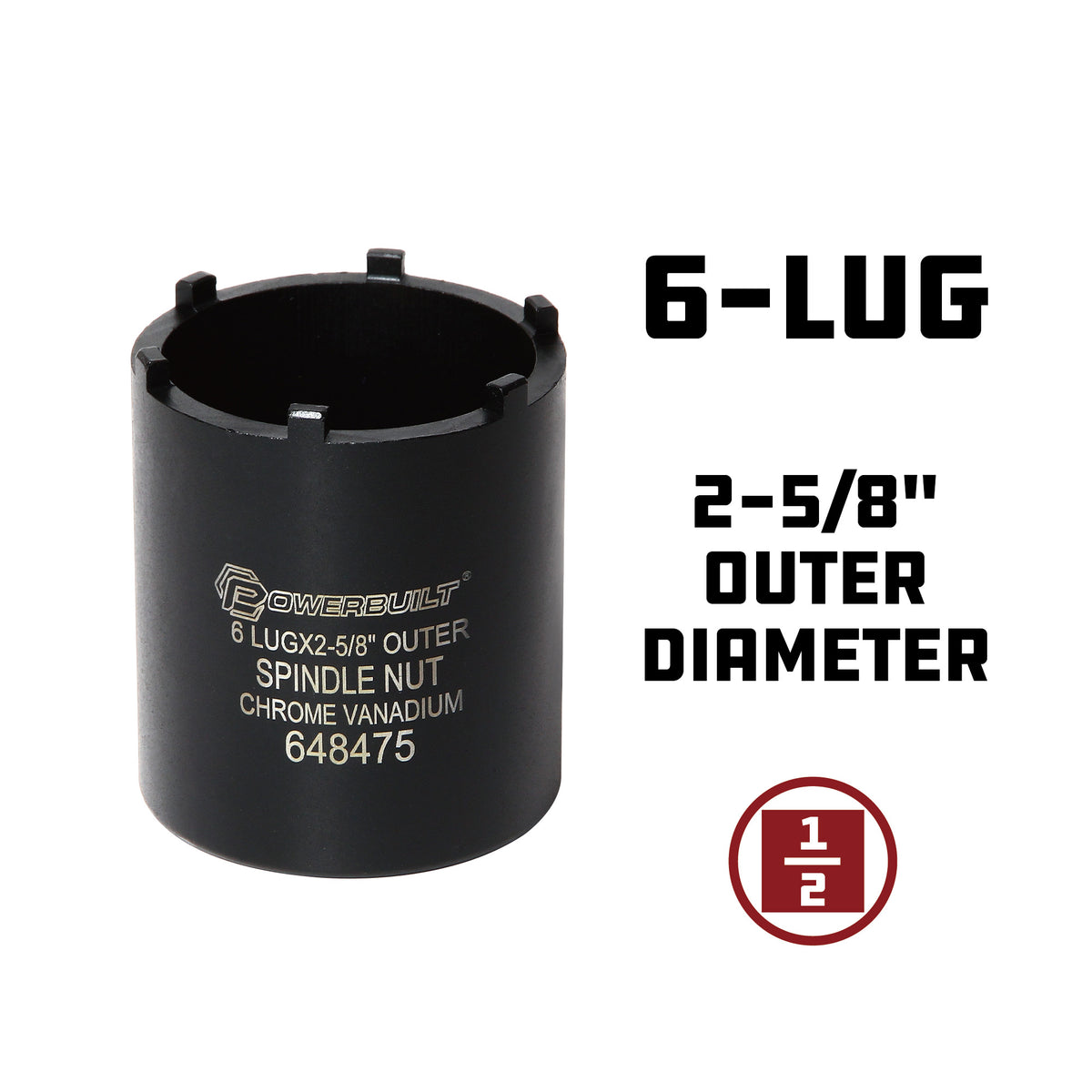 6 Lug Spindle Nut Socket for Ford and GM Vehicles