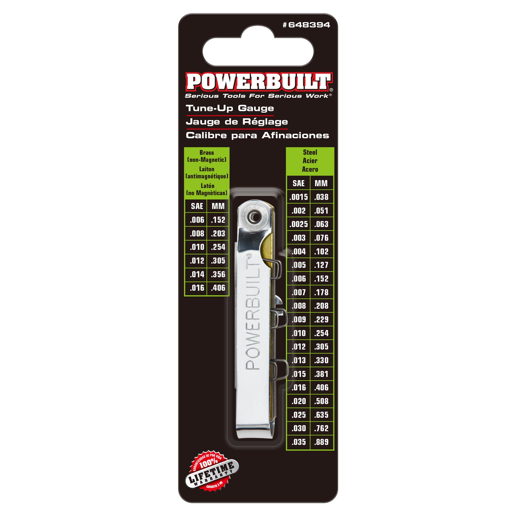 25 Blade Tune-Up Feeler Gap Gauge