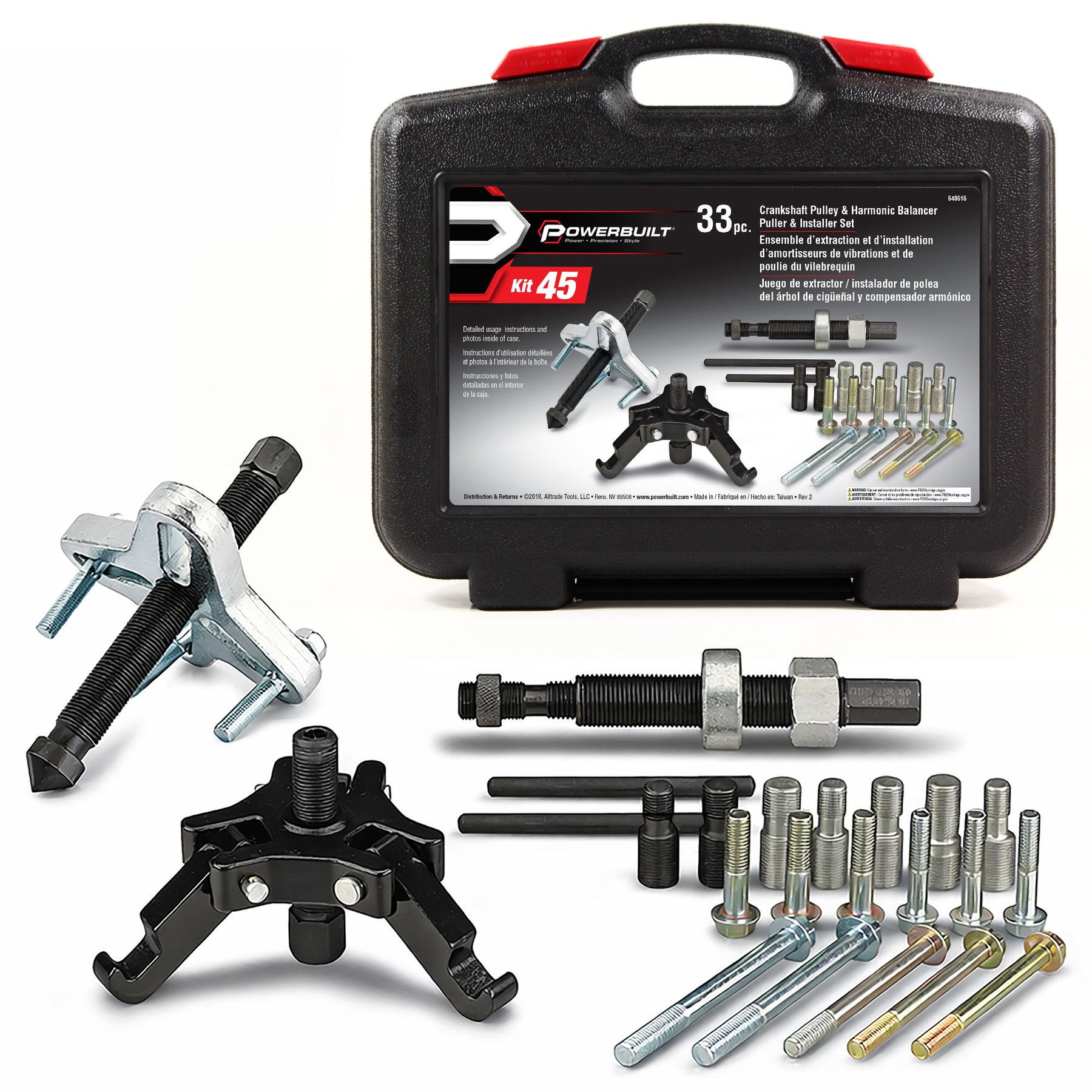 Harmonic Balancer & Crank Pulley Puller & Installer Kit