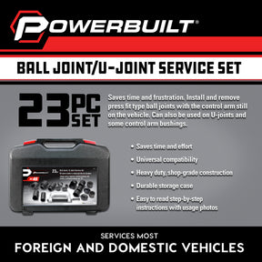 23 Piece Ball Joint & U-Joint Service Kit