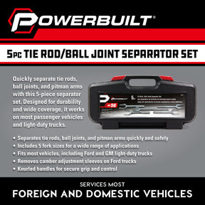 5 Pc. Tie Rod/Ball Joint Separator Kit