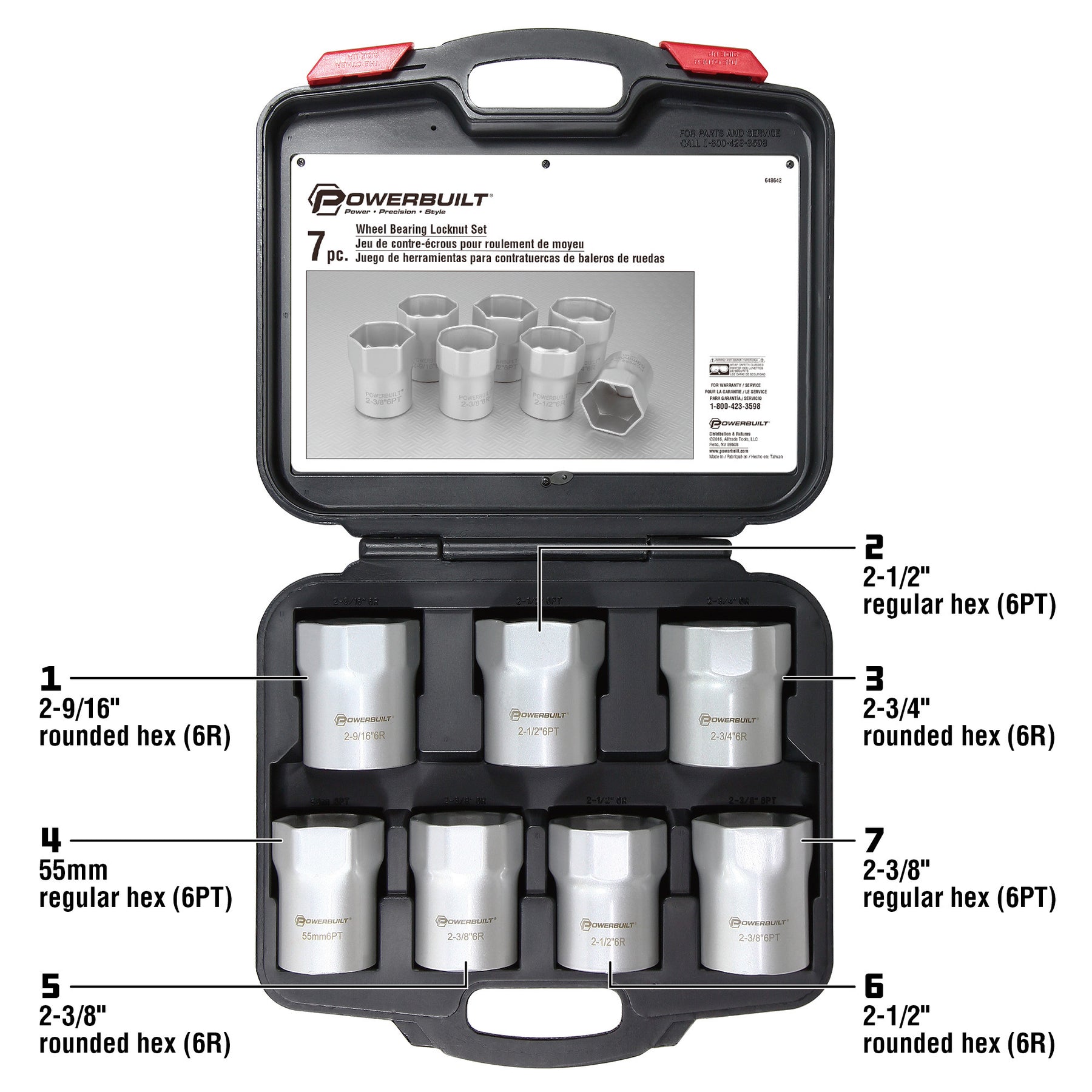 Wheel Bearing Locknut Remover Kit