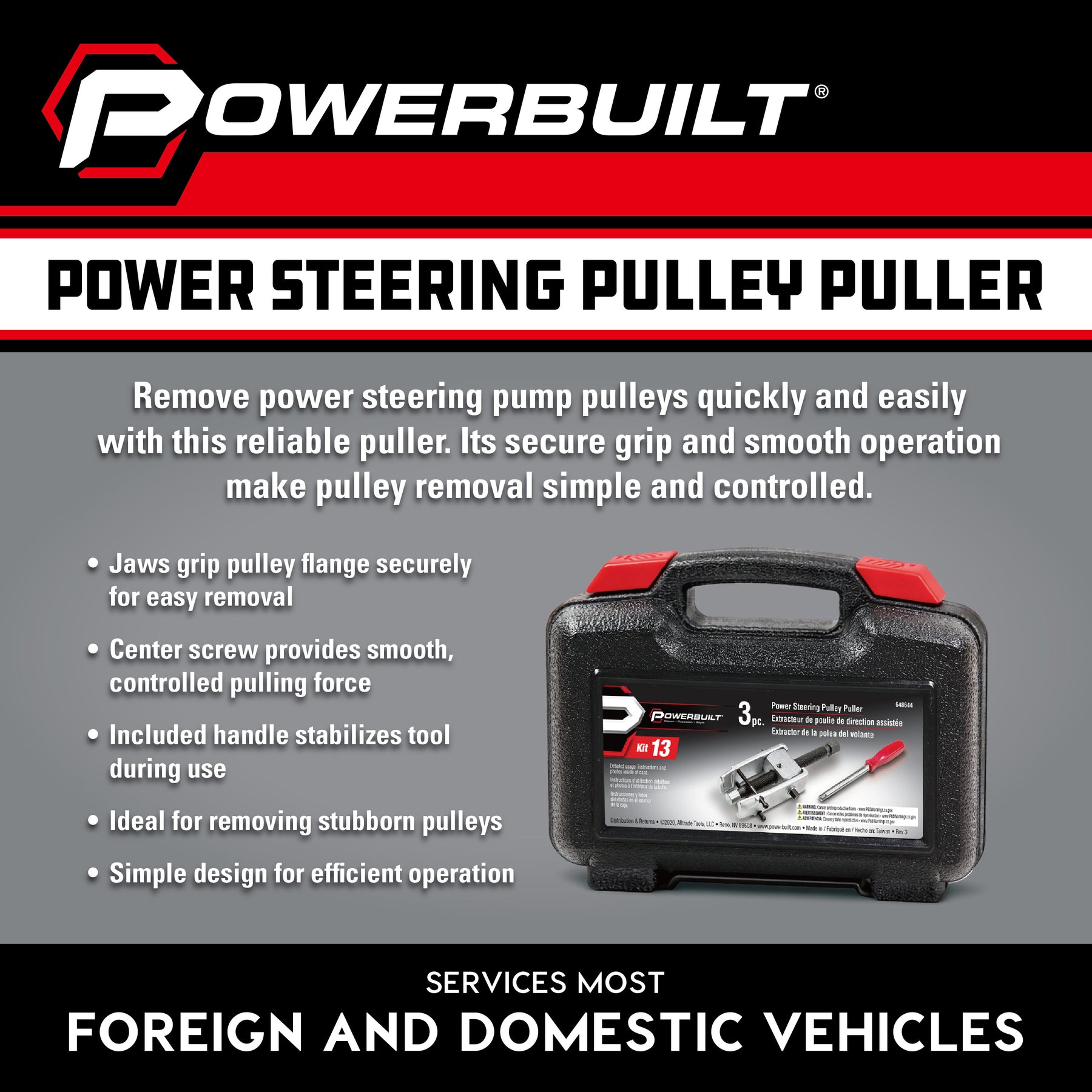 Power Steering Pulley Puller Kit