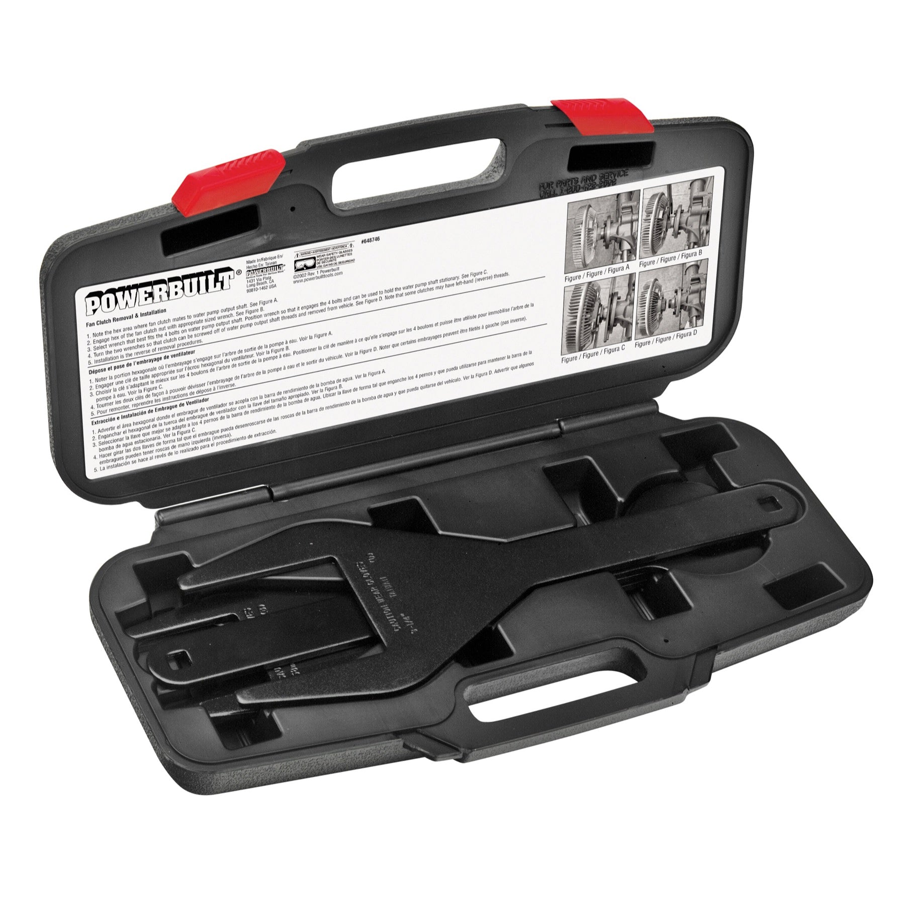 Pneumatic Fan Clutch Wrench Tool Kit, 43300 Fan Jordan Pneumatic Fan Clutch Wrench Tool Kit, 43300 Fan Jordan