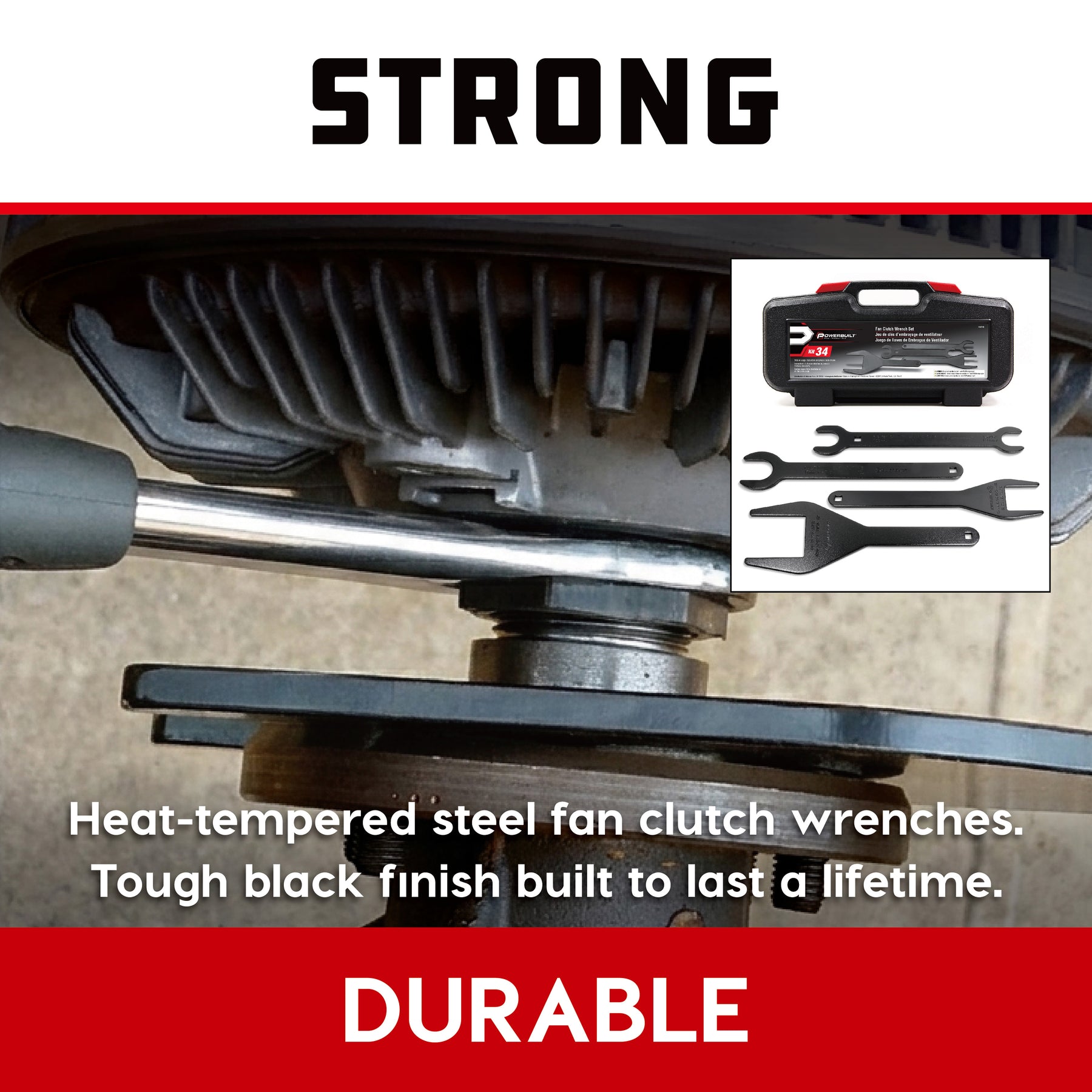 4 Piece Fan Clutch Wrench Kit