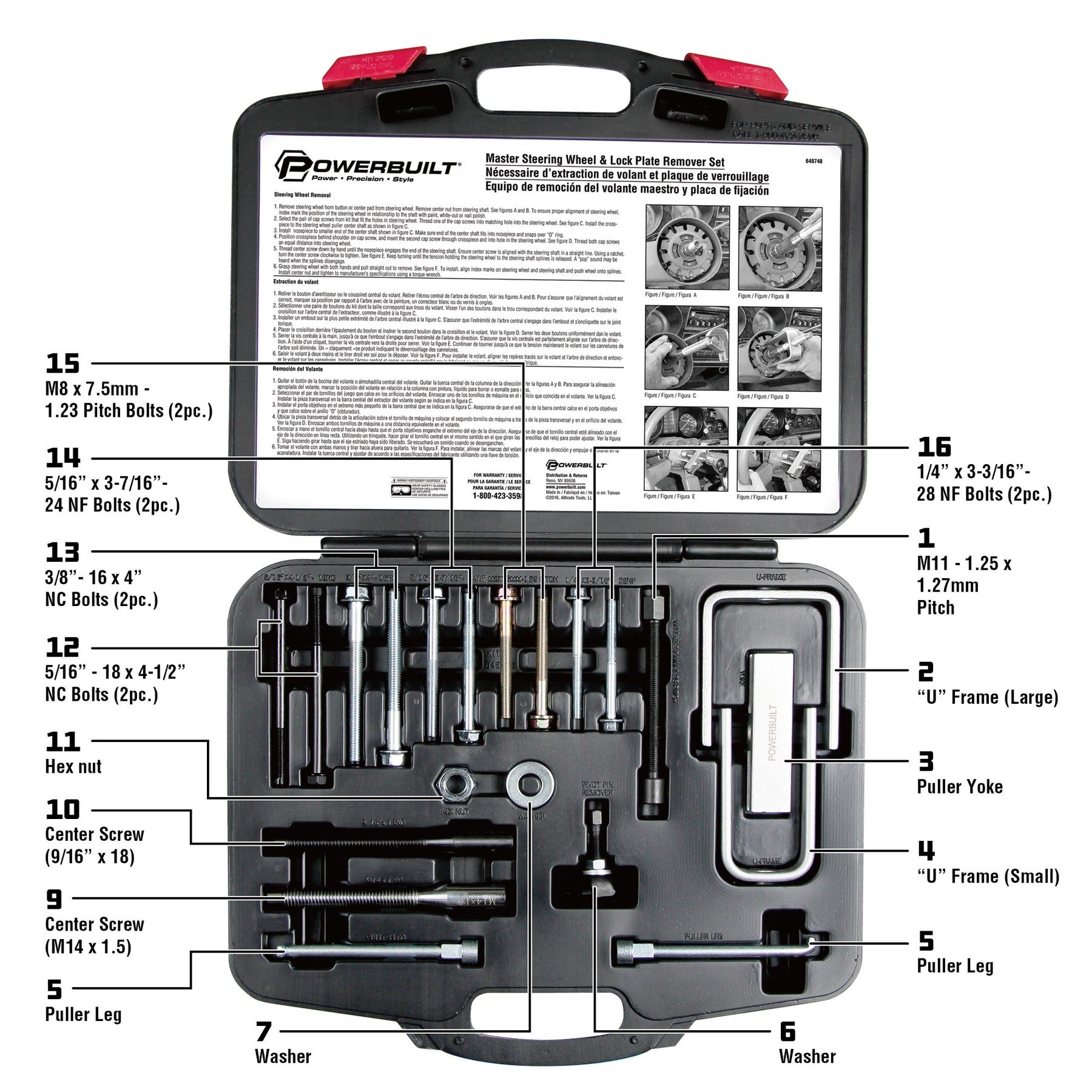 Master Steering Wheel & Lock Plate Removal Kit