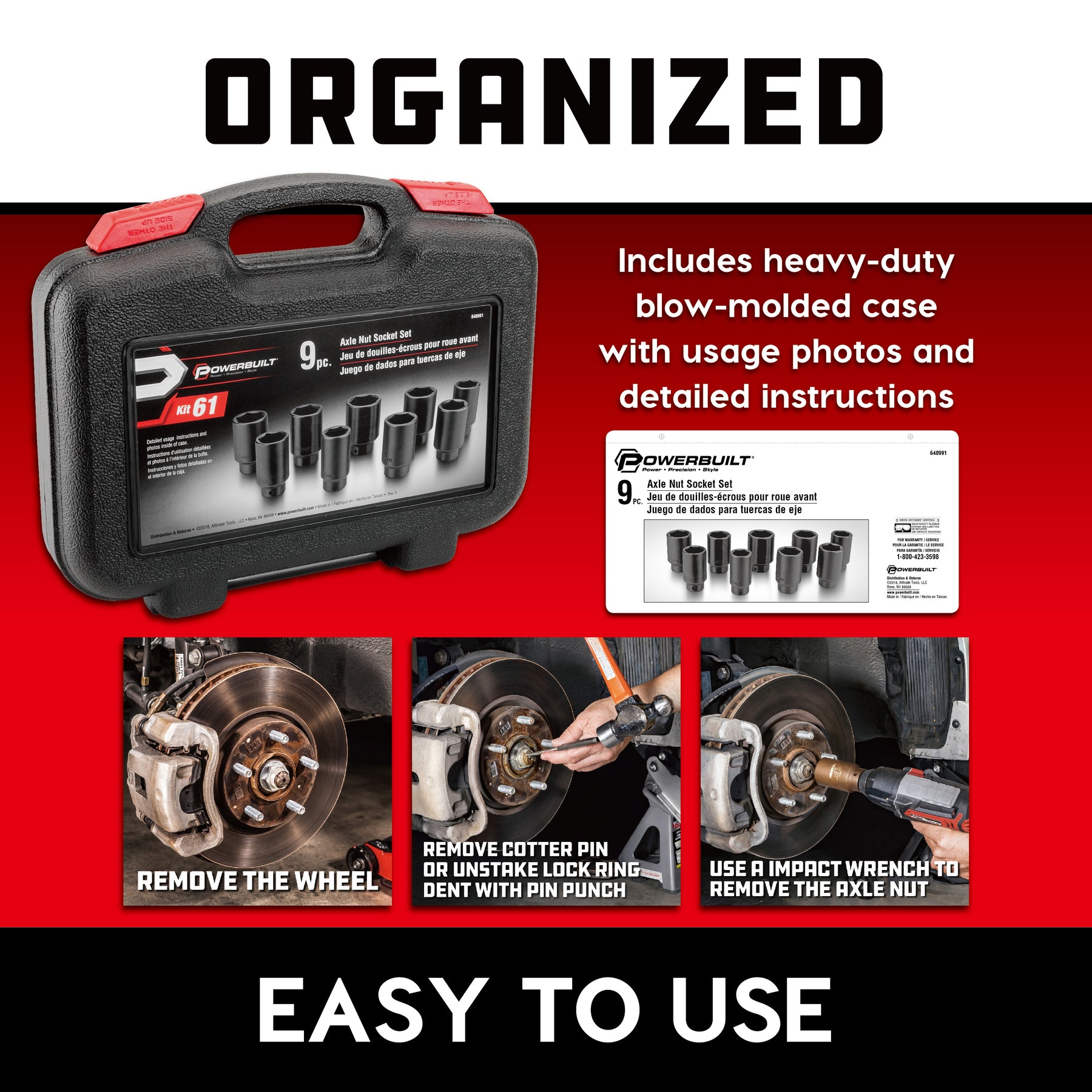 Master Axle Nut Socket Kit