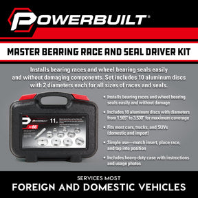 11 Piece Master Bearing Race And Seal Driver Kit