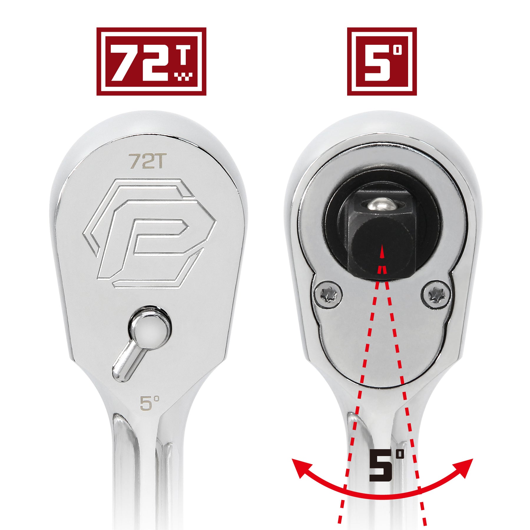 3/8-Inch Drive 72 Tooth Sealed Head Ratchet Handle