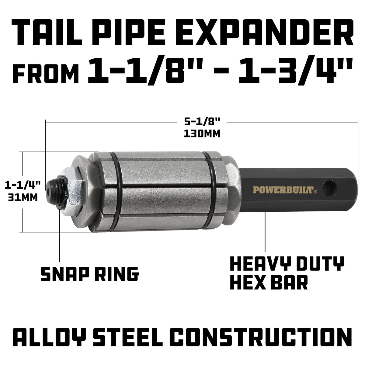 Small Tailpipe Expander 1-1/8 Inch to 1-3/4 Inch