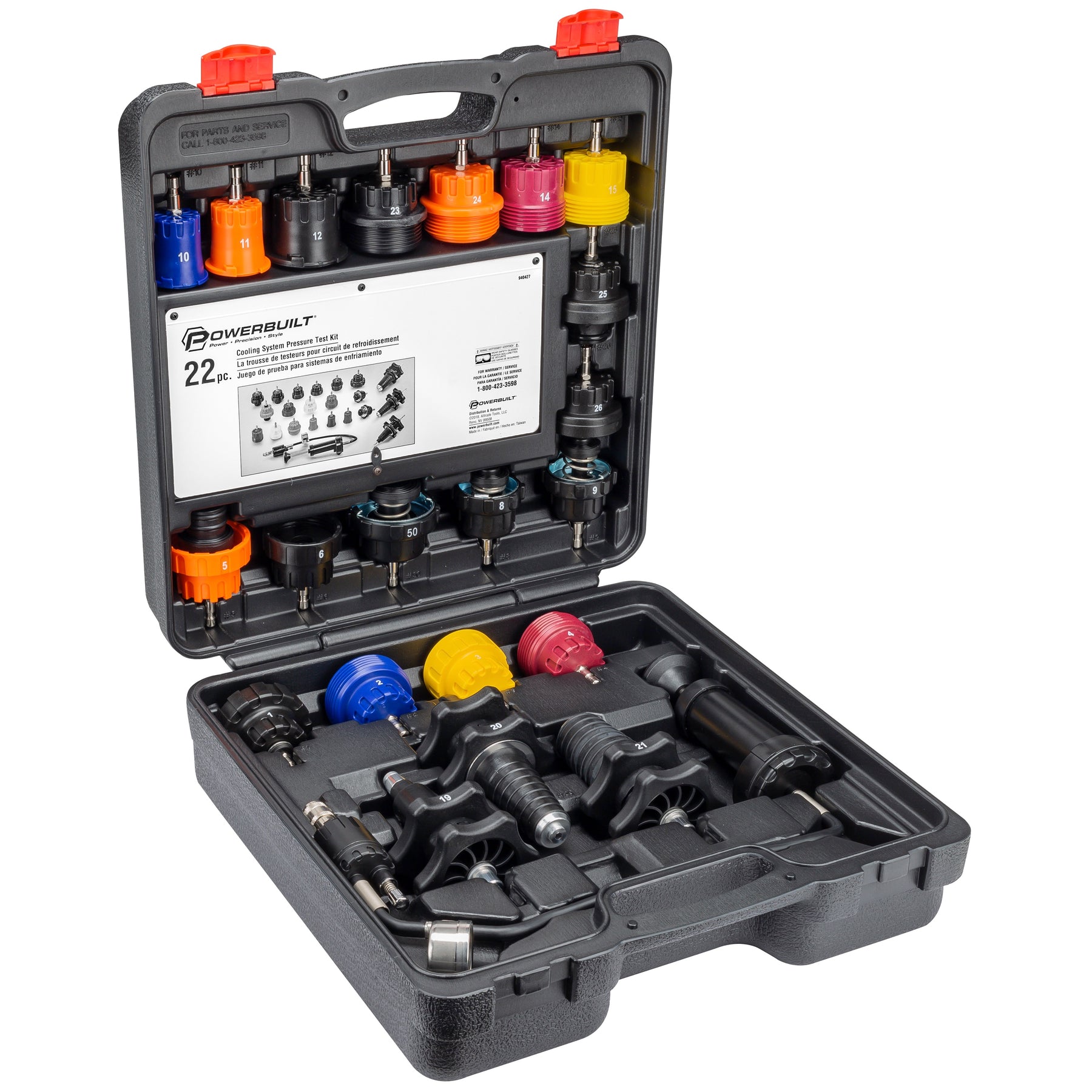 22 Piece Cooling System Pressure Testing Kit