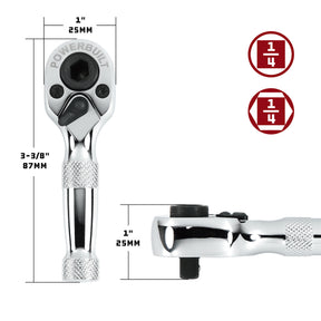 1/4 in. Dr. Stubby Dual Head Ratchet