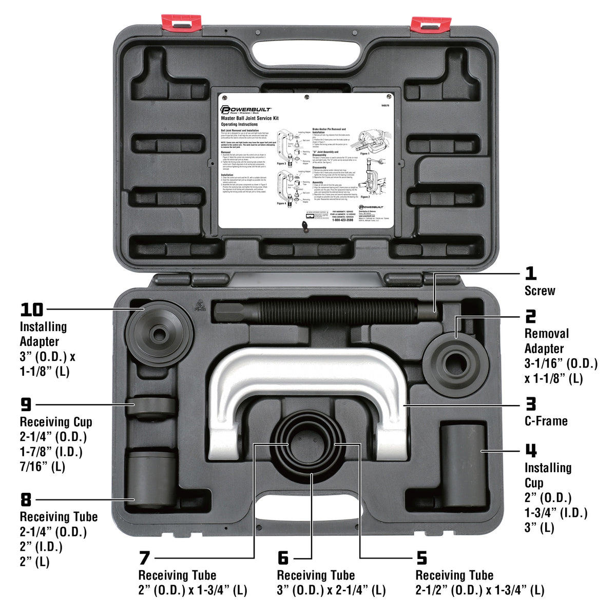 10 Piece Master Ball Joint Service Kit