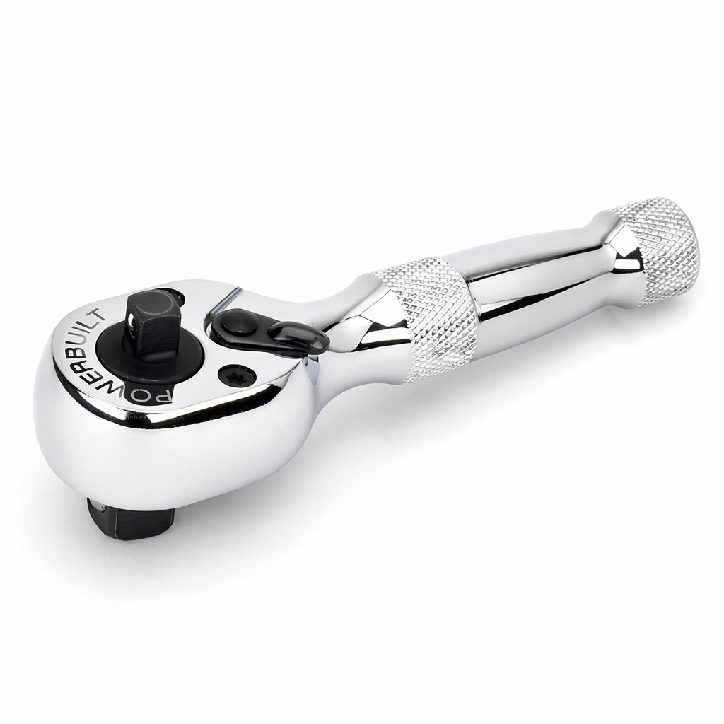 1/4 in. and 3/8 in. Dr. 72 Tooth Dual Head Stubby Ratchet