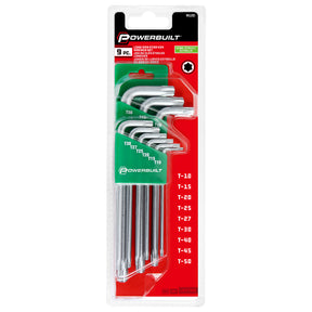 9 Piece Long Arm Torx Key Wrench Set