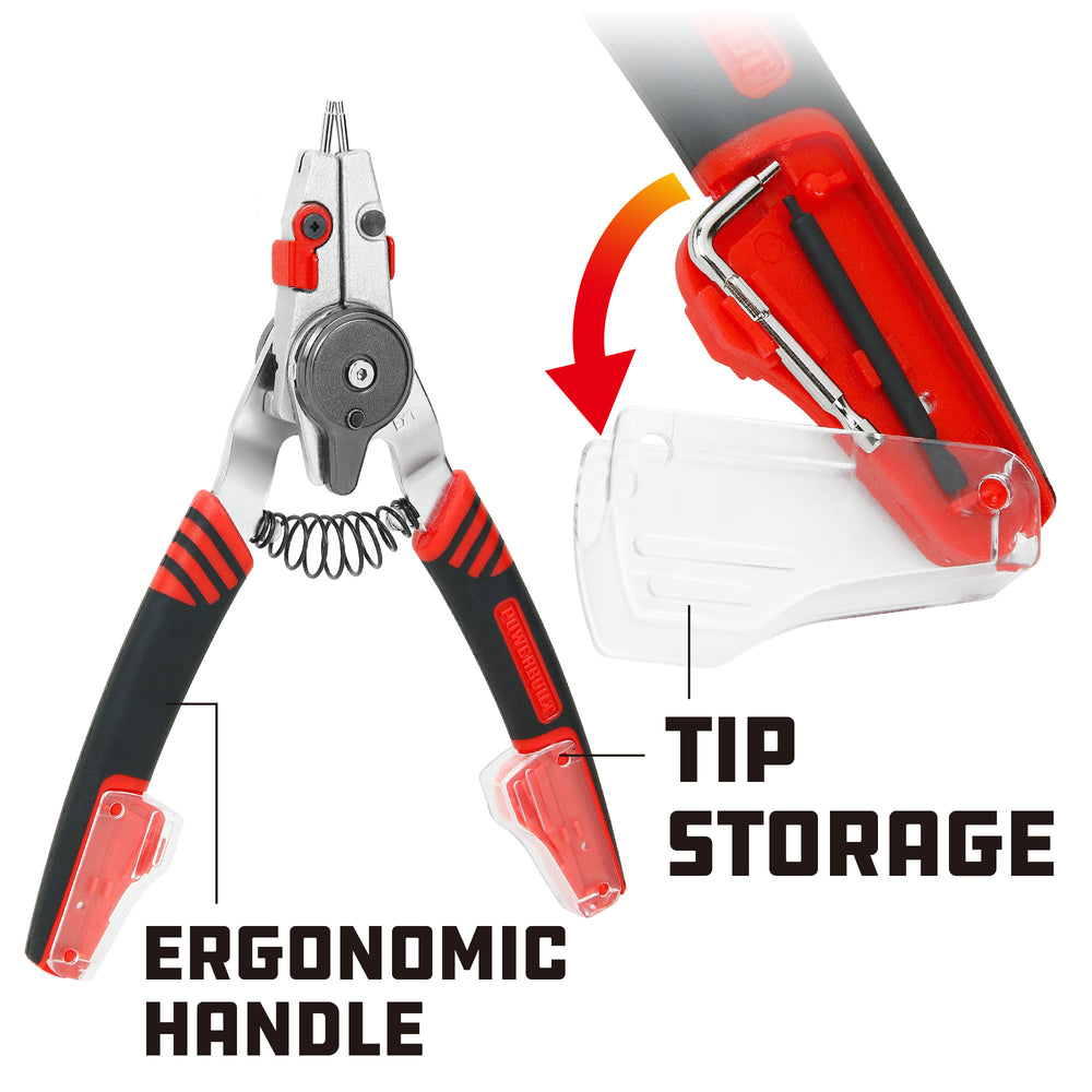 Snap Ring Pliers with Combination Internal External Switch