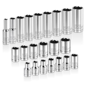 22 Piece 3/8 in. Dr. Metric 6 Pt. Socket Set