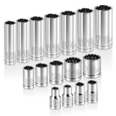 16 Piece 3/8 in. Dr. SAE 12 Pt. Socket Set