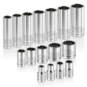 16 Piece 3/8 in. Dr. SAE 12 Pt. Socket Set