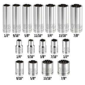 16 Piece 3/8 in. Dr. SAE 12 Pt. Socket Set