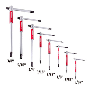 8 Piece SAE T-Handle Hex Key Wrench Set