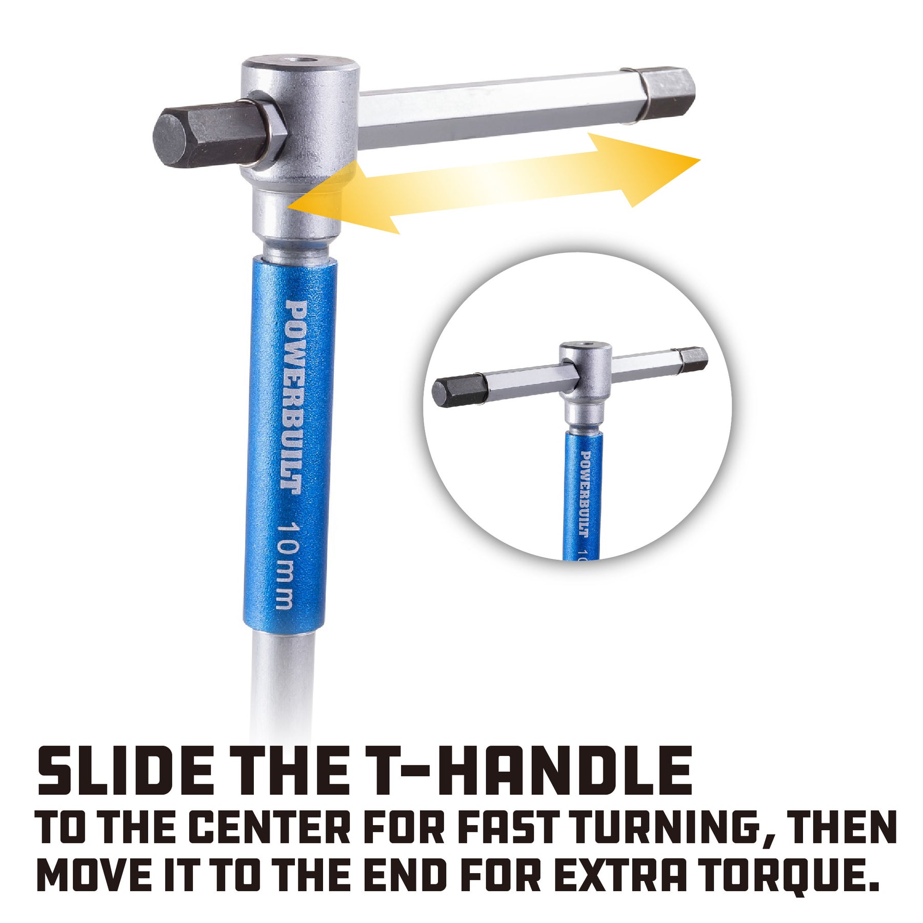 8 Piece Metric T-Handle Hex Key Wrench Set