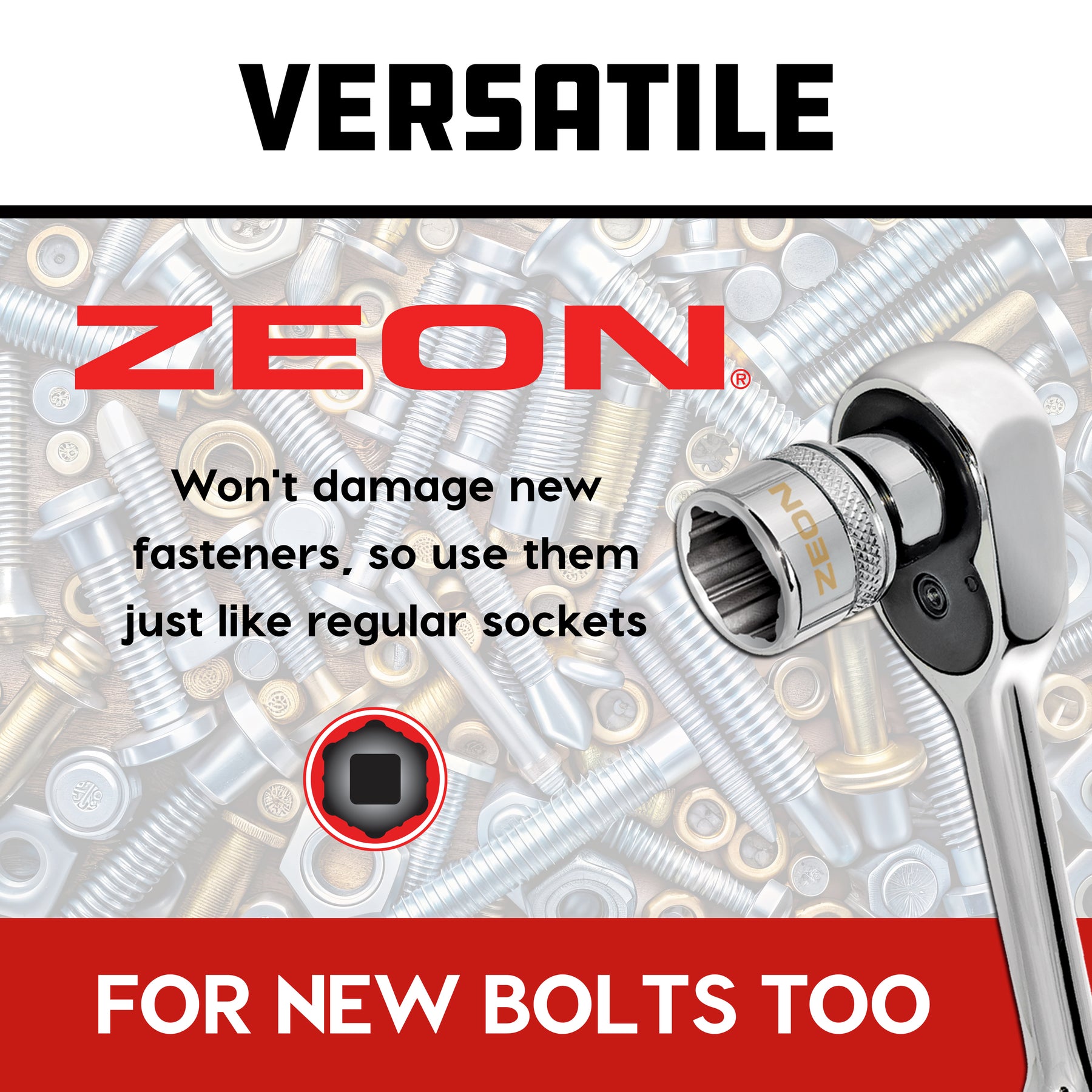 28 Piece 1/4 Inch & 3/8 Inch Drive Zeon Socket Set