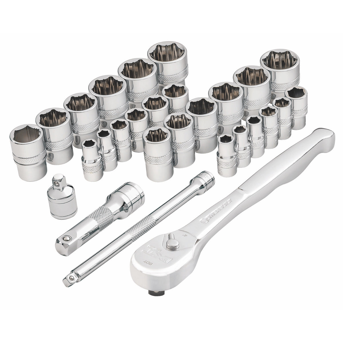 28 Piece 1/4 Inch & 3/8 Inch Drive Zeon Socket Set