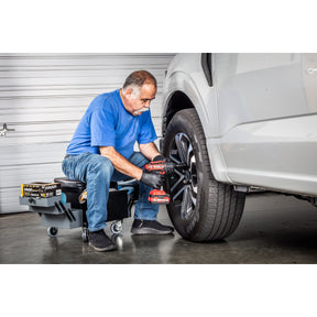 Deluxe Rolling Stool With Expandable  Tool Trays