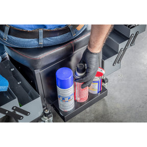 Deluxe Rolling Stool With Expandable  Tool Trays