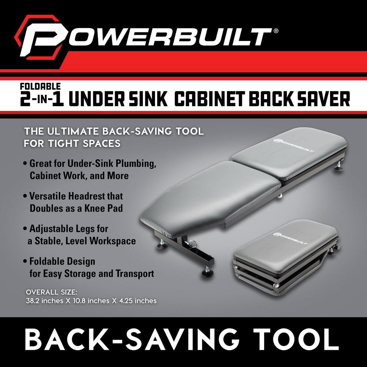 Foldable 2 in 1 Under Sink / Cabinet Back Saver