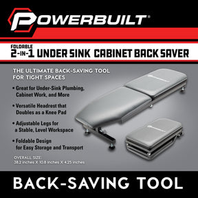 Foldable 2 in 1 Under Sink / Cabinet Back Saver